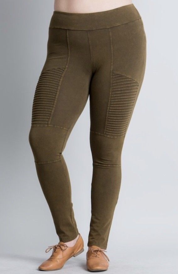 Mineral Wash Moto Leggings in Olive – Max & Addy