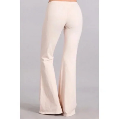 Nude Boho Mineral Wash Flared Stretch Pants Casual Womens
