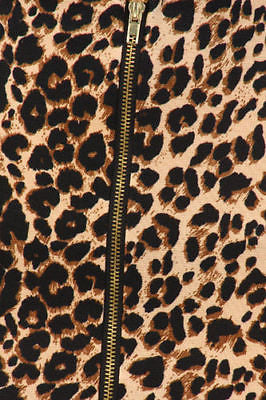 Skirt Cheetah Animal Print High Waist Front Zipper Mini Sexy Womens