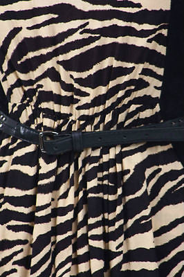 Dress Animal Print Beige Skinny Studded Belt Low Back A Line Sexy