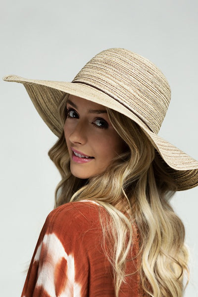 Cinnamon Roll Stripe Woven Beach Sun Women's Bohemian Hat