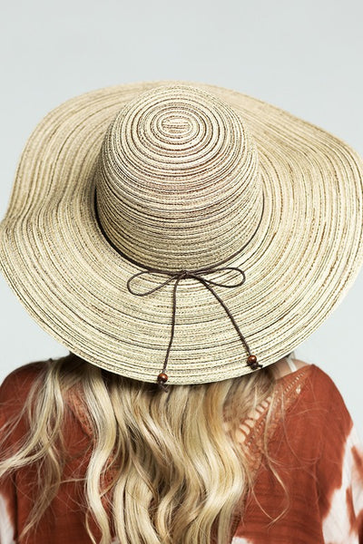Cinnamon Roll Stripe Woven Beach Sun Women's Bohemian Hat