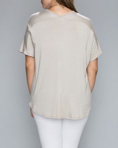 Plus VOCAL Rhinestone Shirt Sleeve Embellished Sparkling Top Blouse